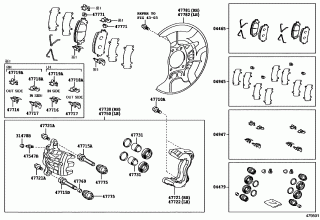 FRONT DISC BRAKE CALIPER & DUST COVER 1